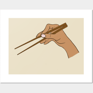 Chopsticks in Hand Graphic Posters and Art